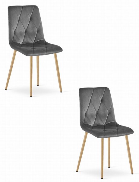 Valora TYRA szék, sötétszürke bársonyfa lábak x2