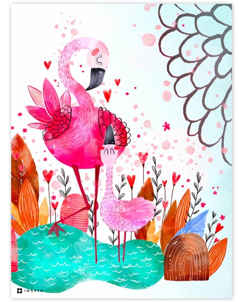 Képek falra - Rózsaszín flamingók