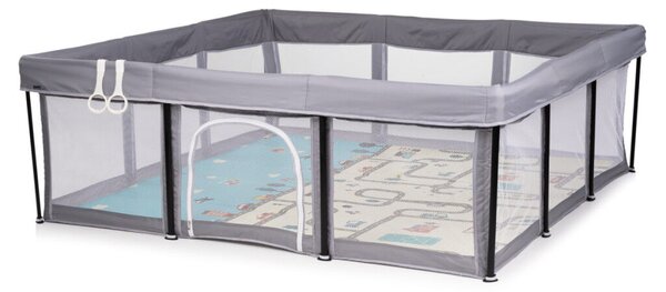 Chipolino Easy babakarám összecsukható 180x180 cm - grey