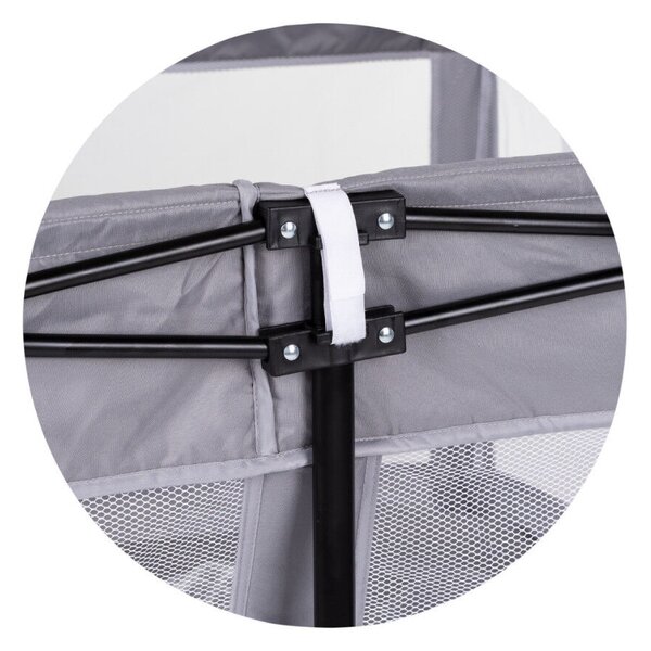 Chipolino Easy babakarám összecsukható 180x180 cm - grey