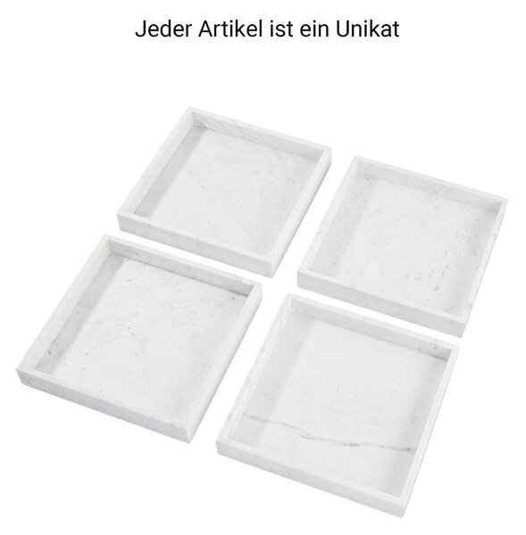 MARBLE márvány tálca, fehér 30 x 30cm