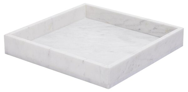 MARBLE márvány tálca, fehér 30 x 30cm