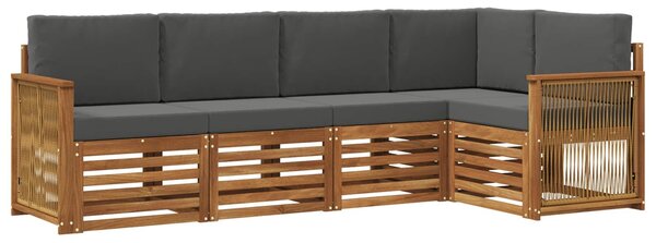 VidaXL Szegmentált kanapé szett párnával 4 pcs Természetes és antracit