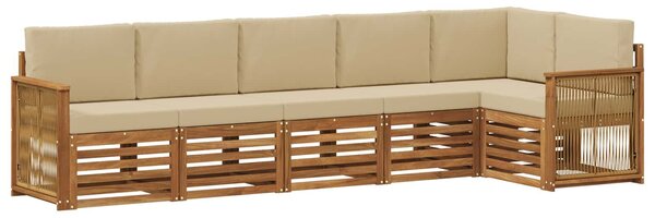 VidaXL Szegmentált kanapé szett párnával 5 pcs Természetes
