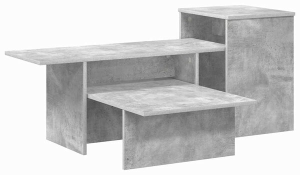Konzolasztal Beton Szürke 91,5 x 35 x 38,5 cm Szerelt Fa