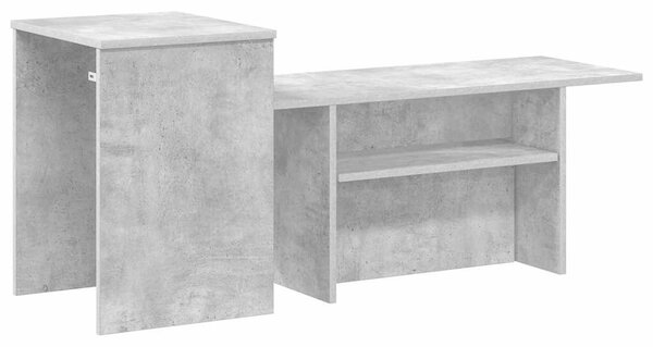 Konzolasztal Beton Szürke 91,5 x 35 x 38,5 cm Szerelt Fa