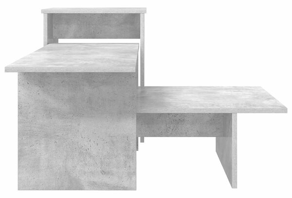 Konzolasztal Beton Szürke 91,5 x 35 x 38,5 cm Szerelt Fa