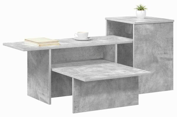 Konzolasztal Beton Szürke 91,5 x 35 x 38,5 cm Szerelt Fa