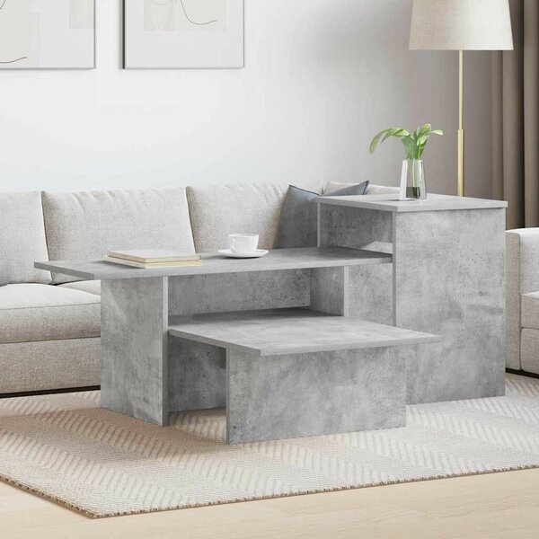 Konzolasztal Beton Szürke 91,5 x 35 x 38,5 cm Szerelt Fa