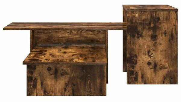 Konzolasztal Füstölt tölgy 91,5 x 35 x 38,5 cm Szerelt Fa