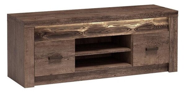 TV-állvány Serfeno 106, Laminált forgácslap, 53x137x42cm, Sötét hamuszürke