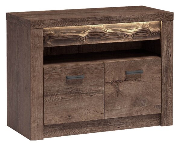 TV-állvány Serfeno 107, Laminált forgácslap, 73x96x42cm, Sötét hamuszürke