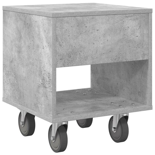 Éjjeli asztal 2 pcs Beton Szürke 40,5 x 40 x 48 cm Faanyag