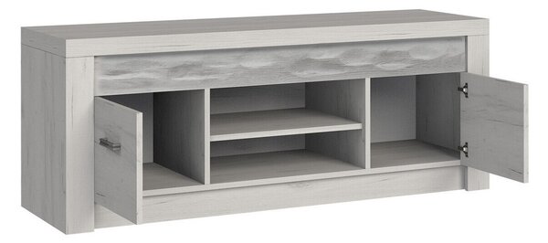 TV-állvány Serfeno 106, Laminált forgácslap, 53x137x42cm, Sötét hamuszürke