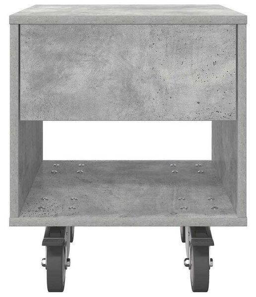 Éjjeli asztal 2 pcs Beton Szürke 40,5 x 40 x 48 cm Faanyag