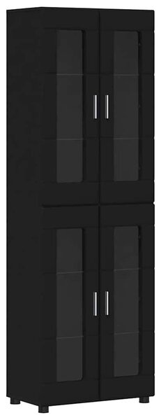 Magasfiú polcokkal FLORIN Fekete 60 x 35 x 182 cm Faanyag