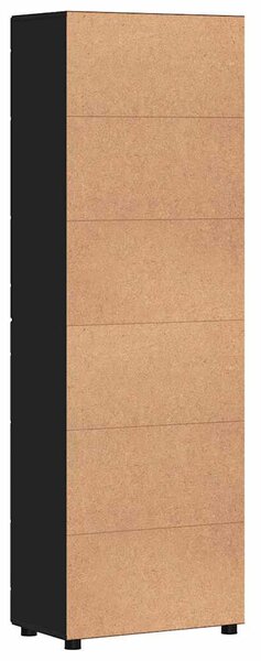 Magasfiú polcokkal FLORIN Fekete 60 x 35 x 182 cm Faanyag