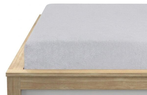 Frottír gumis lepedő MOLTON ezüst 90 x 200 cm