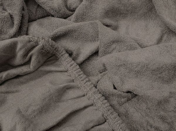 MOLTON sötétszürke fleece gumis lepedő 90 x 200 cm