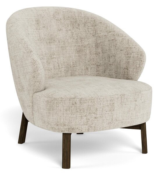Fotel Norsica 1064, Kárpit, 78x78x78cm, Bézs, Sötét tölgy, Kaucsuk