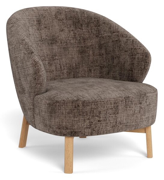 Fotel Norsica 1064, Kárpit, 78x78x78cm, Tölgy, Sötét barna, Kaucsuk