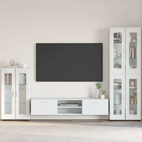 Széf polcokkal tárolóval Fehér 55,5 x 29 x 103 cm Faanyag