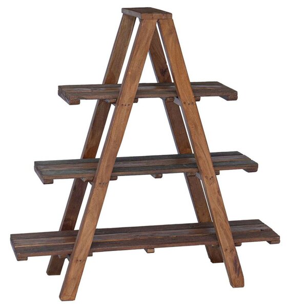 Összecsukható polc polcokkal tárolóval Barna 79.5 x 35 x 112 cm