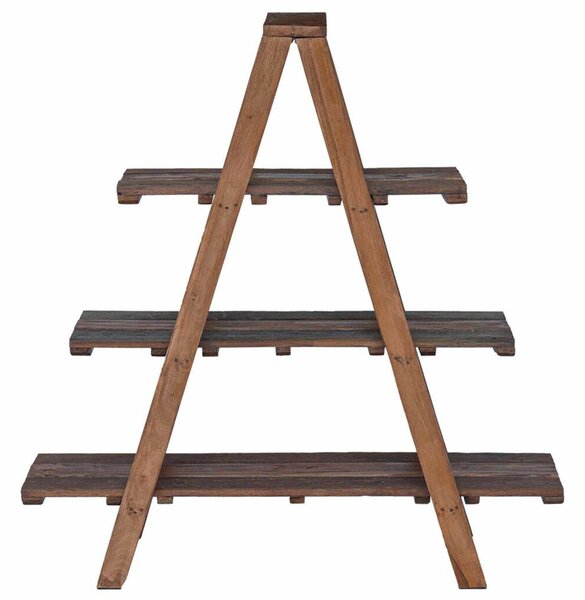 Összecsukható polc polcokkal tárolóval Barna 79.5 x 35 x 112 cm