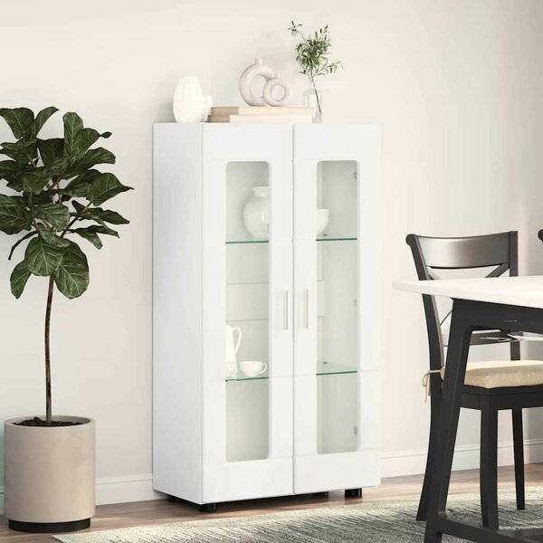 Széf polcokkal tárolóval Fehér 55,5 x 29 x 103 cm Faanyag
