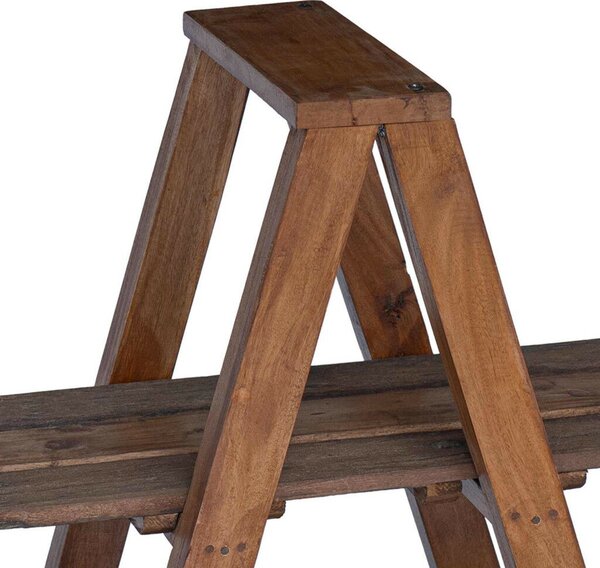 Összecsukható polc polcokkal tárolóval Barna 79.5 x 35 x 112 cm