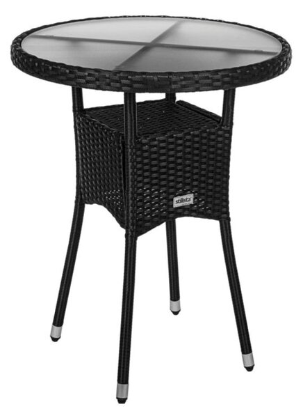 STILISTA Kerti asztal kerek 60 cm fekete