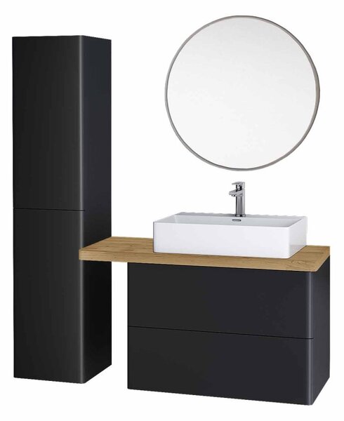 Mereo Mereo, kerek LED tükör, átmérő 60 cm, LED világítás, szálcsiszolt acél keret, MER-CN164S