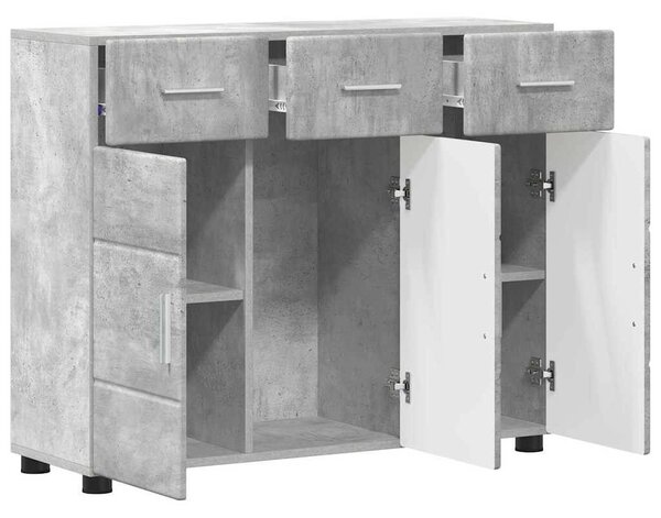 Széf FLORIN 88,5 x 30,5 x 73 cm Beton Szürke Szerelt Fa