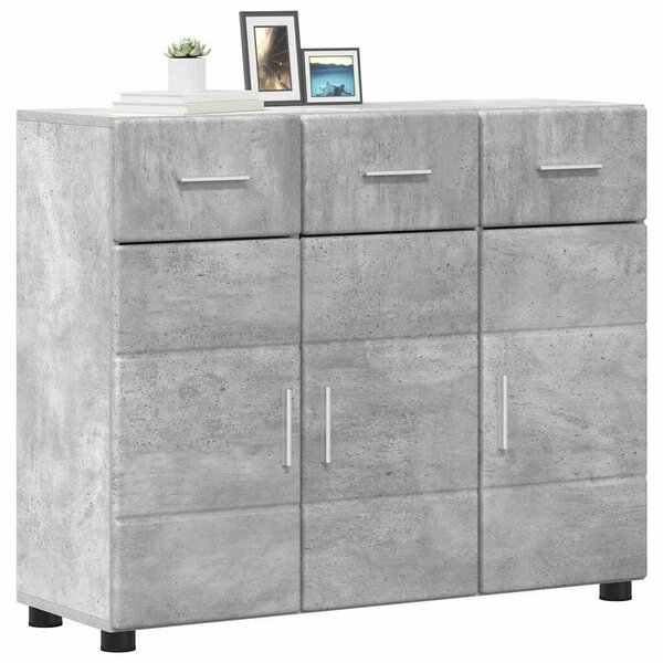 Széf FLORIN 88,5 x 30,5 x 73 cm Beton Szürke Szerelt Fa