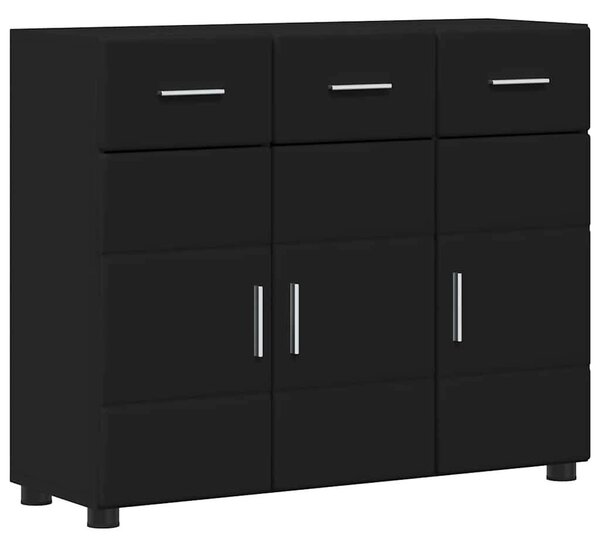Széf polcokkal FLORIN Fekete 88,5 x 30,5 x 73 cm Faanyag