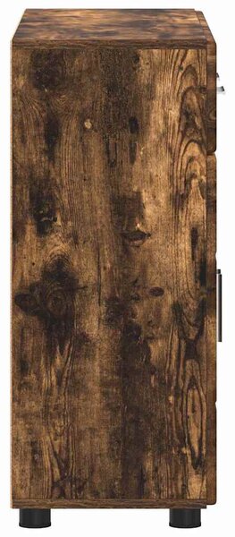 Széf polcokkal FLORIN Füstölt tölgy 88,5 x 30,5 x 73 cm Faanyag