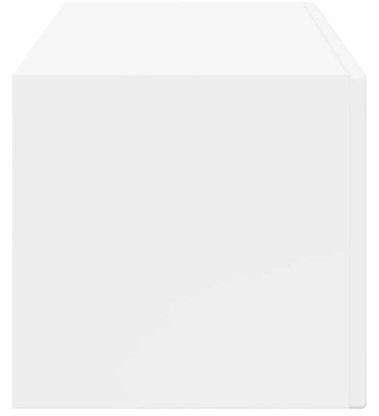 TV Fali Szekrény 98 x 31 x 29,5 cm Fényes Fehér Szerelt Fa