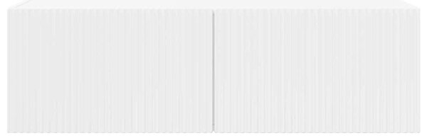 TV Fali Szekrény 98 x 31 x 29,5 cm Fényes Fehér Szerelt Fa