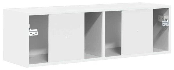 TV Fali Szekrény 98 x 31 x 29,5 cm Fényes Fehér Szerelt Fa