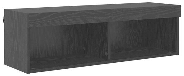 TV Fali Egységek LED-del 5 pcs Fekete tölgy 40,5 x 30 x 102 cm