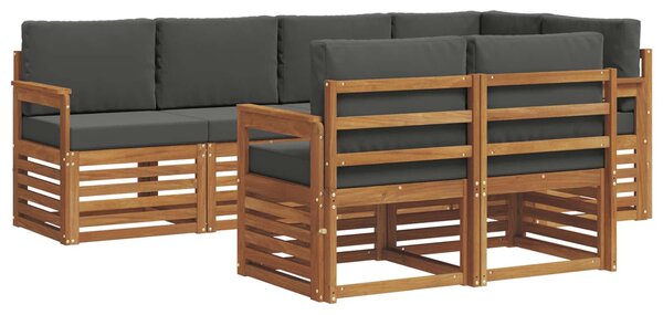 VidaXL Szegmentált kanapé szett párnával 7 pcs Természetes és antracit