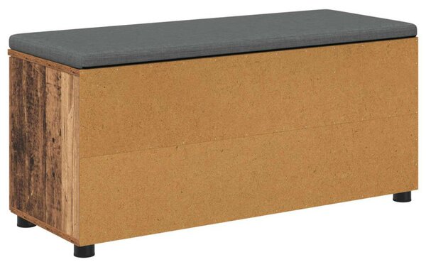 Előtér pad párnával Egyszínű Öreg fa 100 x 38 x 46 cm