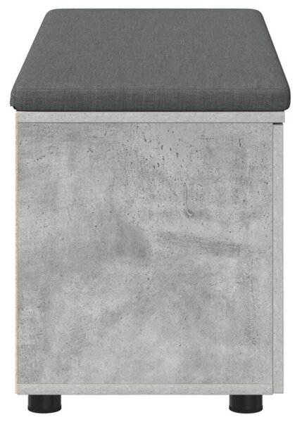 Előtér pad párnával tárolóval Beton Szürke 100 x 38 x 46 cm