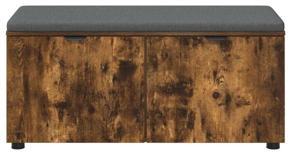 Előtér pad párnával tárolóval Füstölt tölgy 100 x 38 x 46 cm