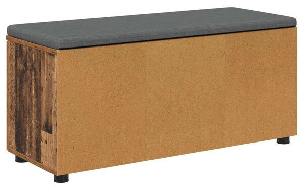 Előtér pad párnával tárolóval ajtóval Öreg fa 100 x 38 x 46 cm