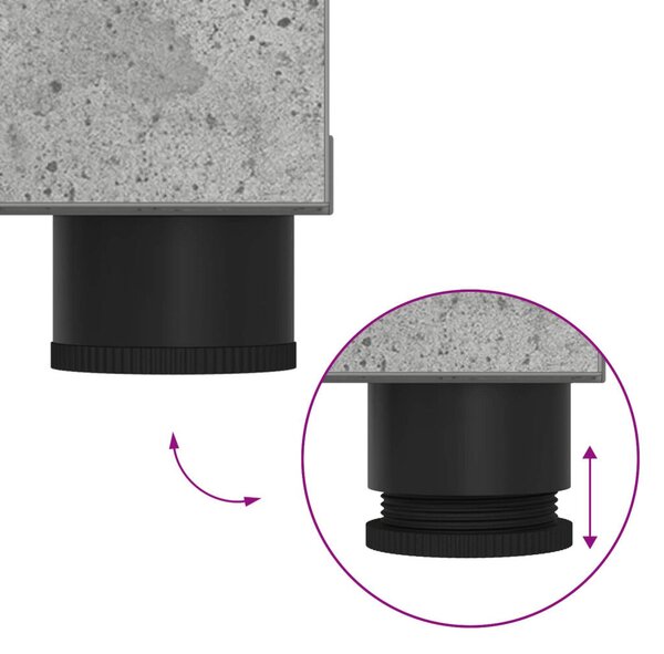 Előtér pad párnával tárolóval Beton Szürke 100 x 38 x 46 cm