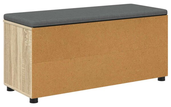 Előtér pad párnával Egyszínű Sonoma tölgy 100 x 38 x 46 cm