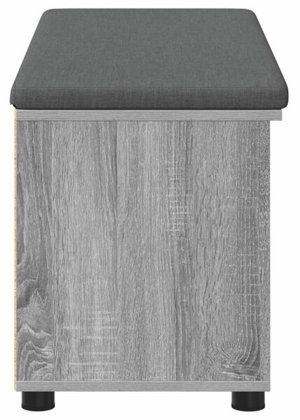 Előtér pad párnával Egyszínű Szürke Sonoma 100 x 38 x 46 cm