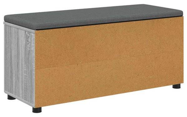 Előtér pad párnával Egyszínű Szürke Sonoma 100 x 38 x 46 cm