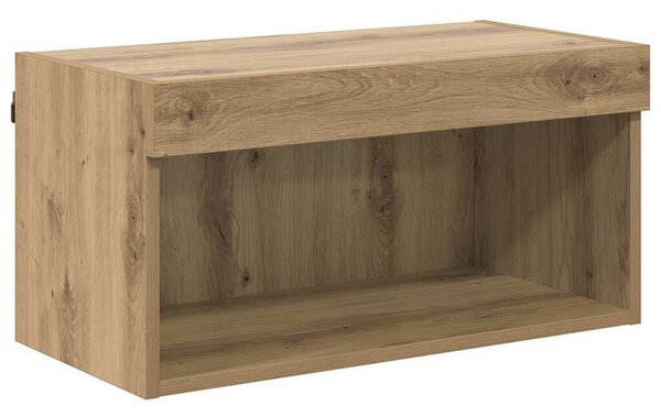 TV Fali Egységek LED-del 6 pcs Artisan tölgy Faanyag